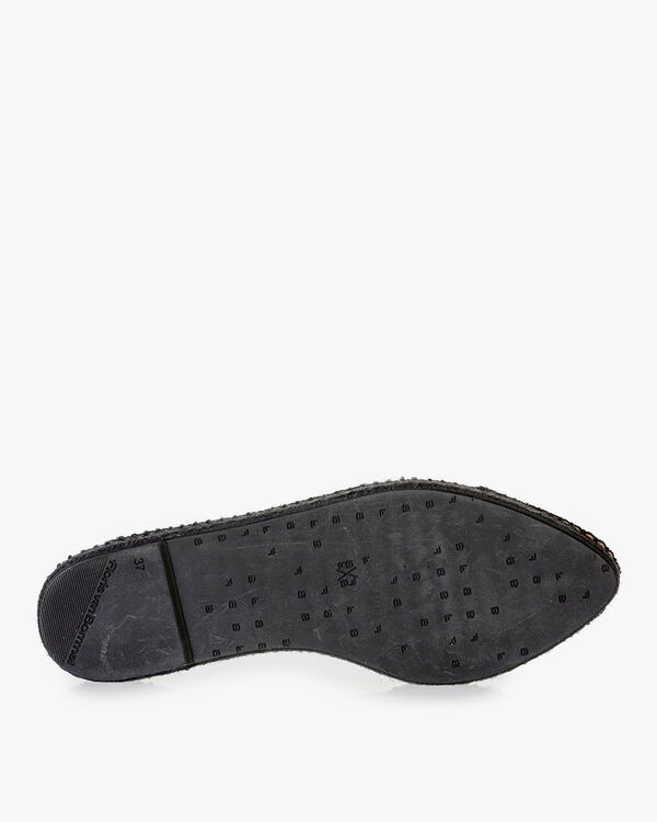 Schwarze Espadrilles Metallic-Print