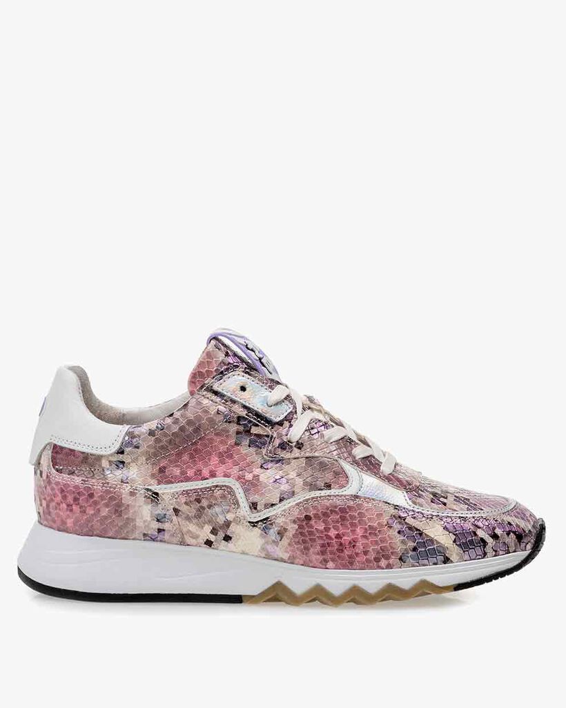Nineti Leder mit Print pink