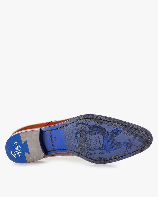 Schn&uuml;rstiefel Kalbsleder cognac