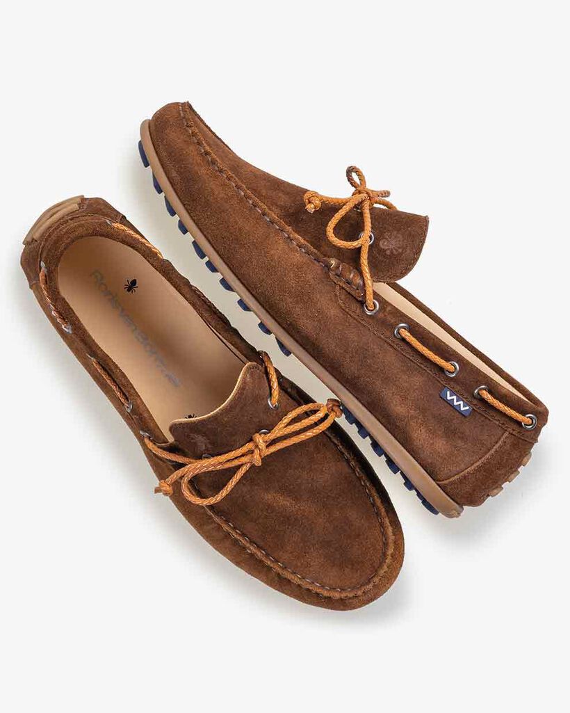 Mokassin Wildleder cognac
