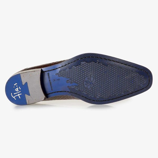 Brauner Kalbsleder-Schn&uuml;rschuh