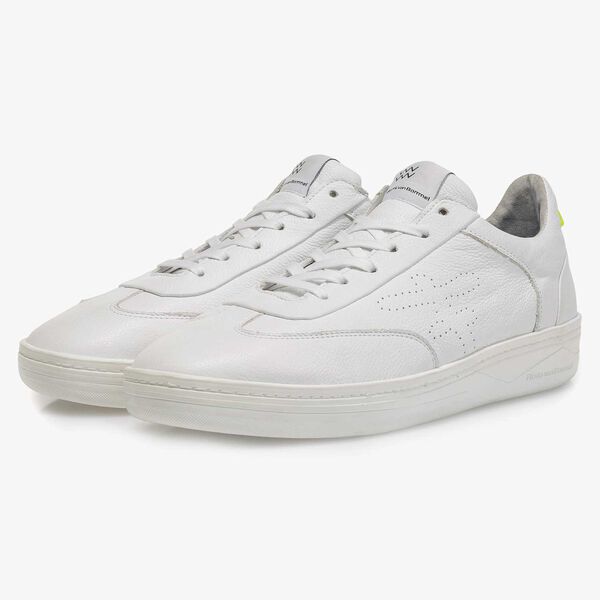 Wei&szlig;er Leder-Sneaker