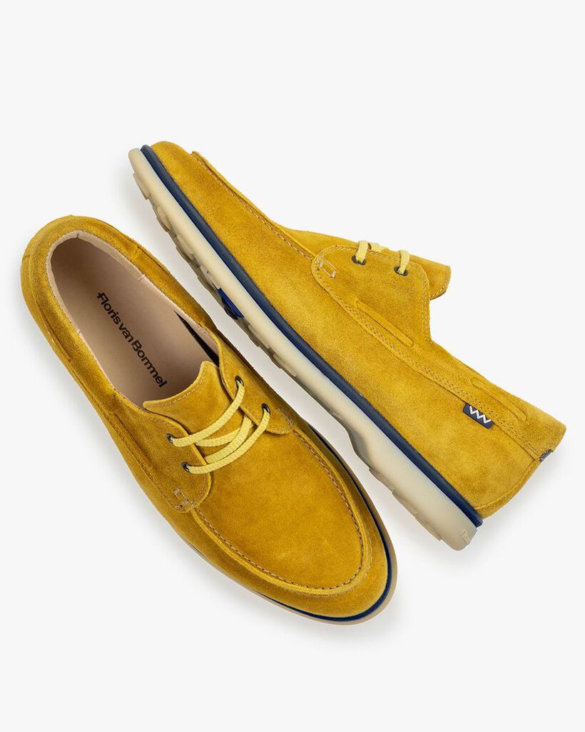 Bootsschuh Wildleder gelb