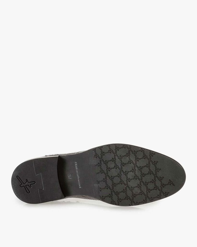 Silberner Chelsea Boot Metallic-Print