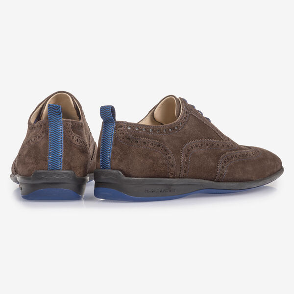 Brauner Wildleder-Schn&uuml;rschuh