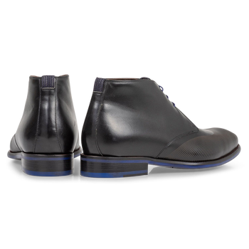Schn&uuml;rstiefel schwarz Kalbsleder