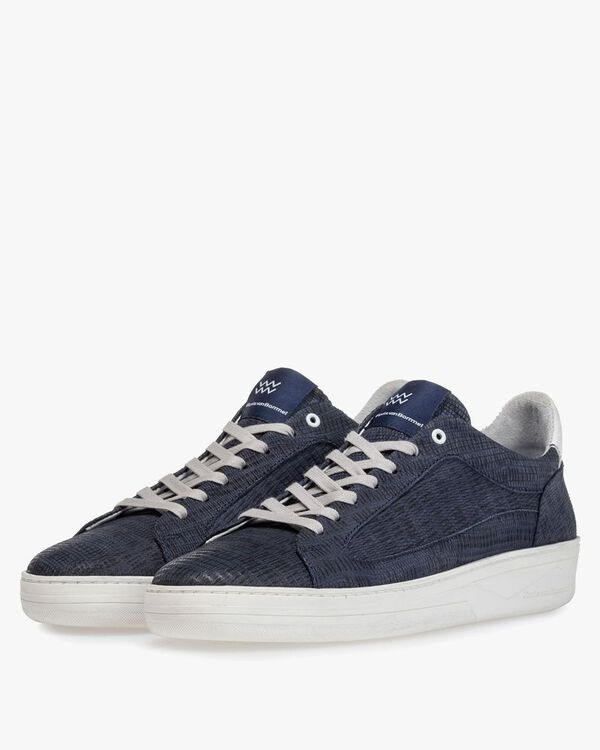 Sneaker mit Print dunkelblau