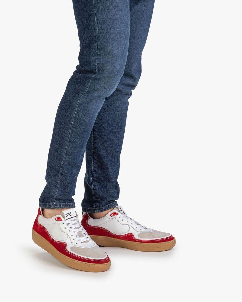 Sneaker Wildleder rot