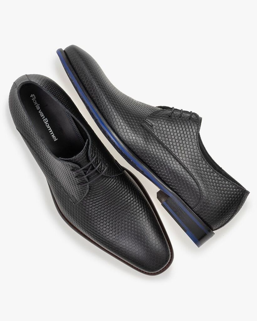 Schn&uuml;rschuh mit Print schwarz