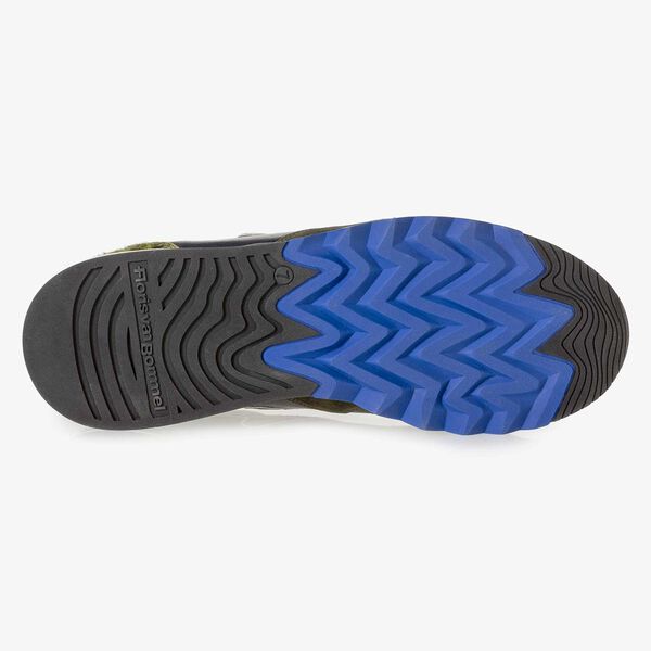 Gr&uuml;n-gelber Wildleder-Sneaker