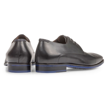 Black leather lace shoe