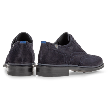 Brogue Wildleder dunkelblau