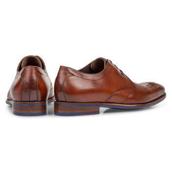 Schn&uuml;rschuh Kalbsleder cognac