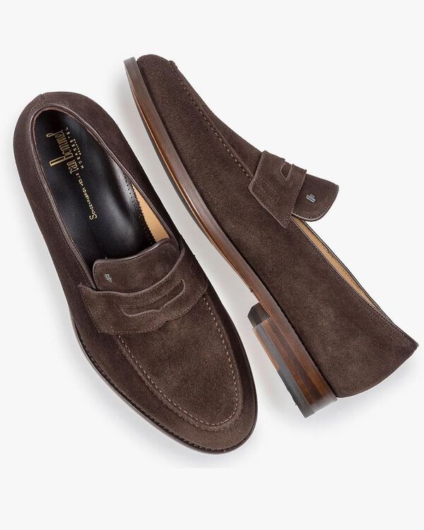 Dunkelbrauner Wildleder-Loafer