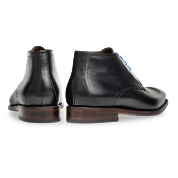 Schn&uuml;rstiefel Kalbsleder Schwarz