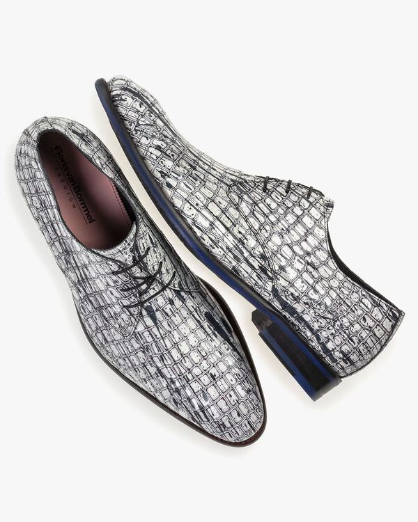 Schn&uuml;rschuh Lackleder wei&szlig;