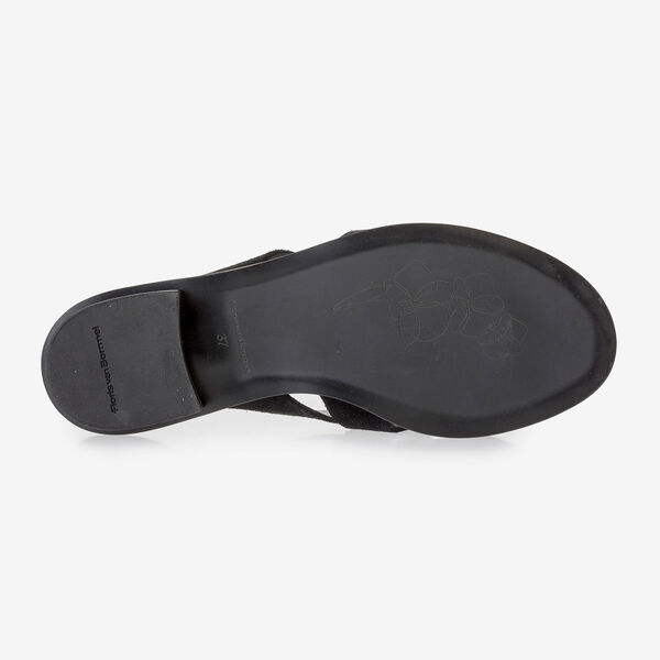 Schwarzer Wildleder-Slipper
