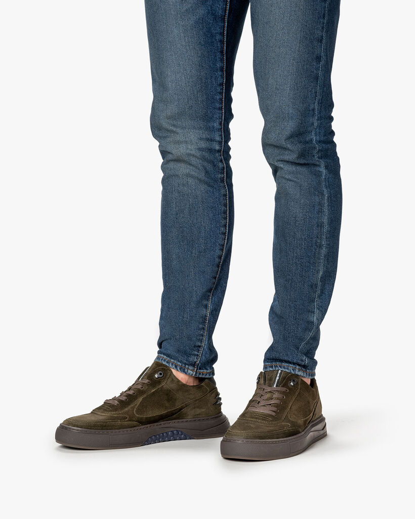 Sneaker Wildleder dunkelgr&uuml;n