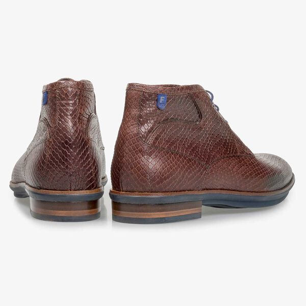 Leder Schn&uuml;rstiefel mit Gummisohle