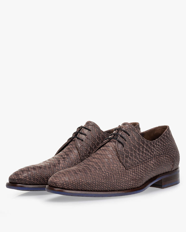 Schn&uuml;rschuh Nubukleder dunkelbraun