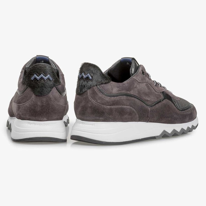 Anthrazit-brauner Wildleder-Sneaker