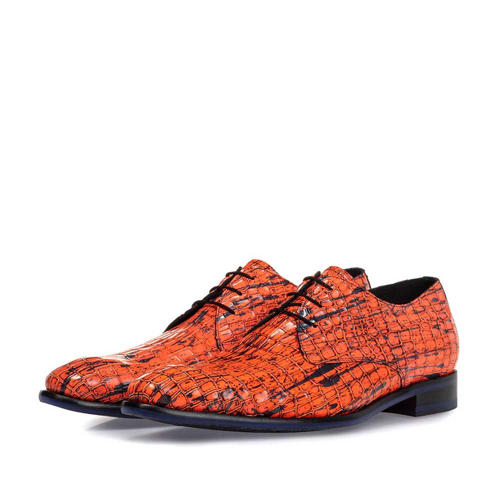 18167/09 - Schnürschuh Lackleder orange 18167/09 - Schnürschuh Lackleder orange