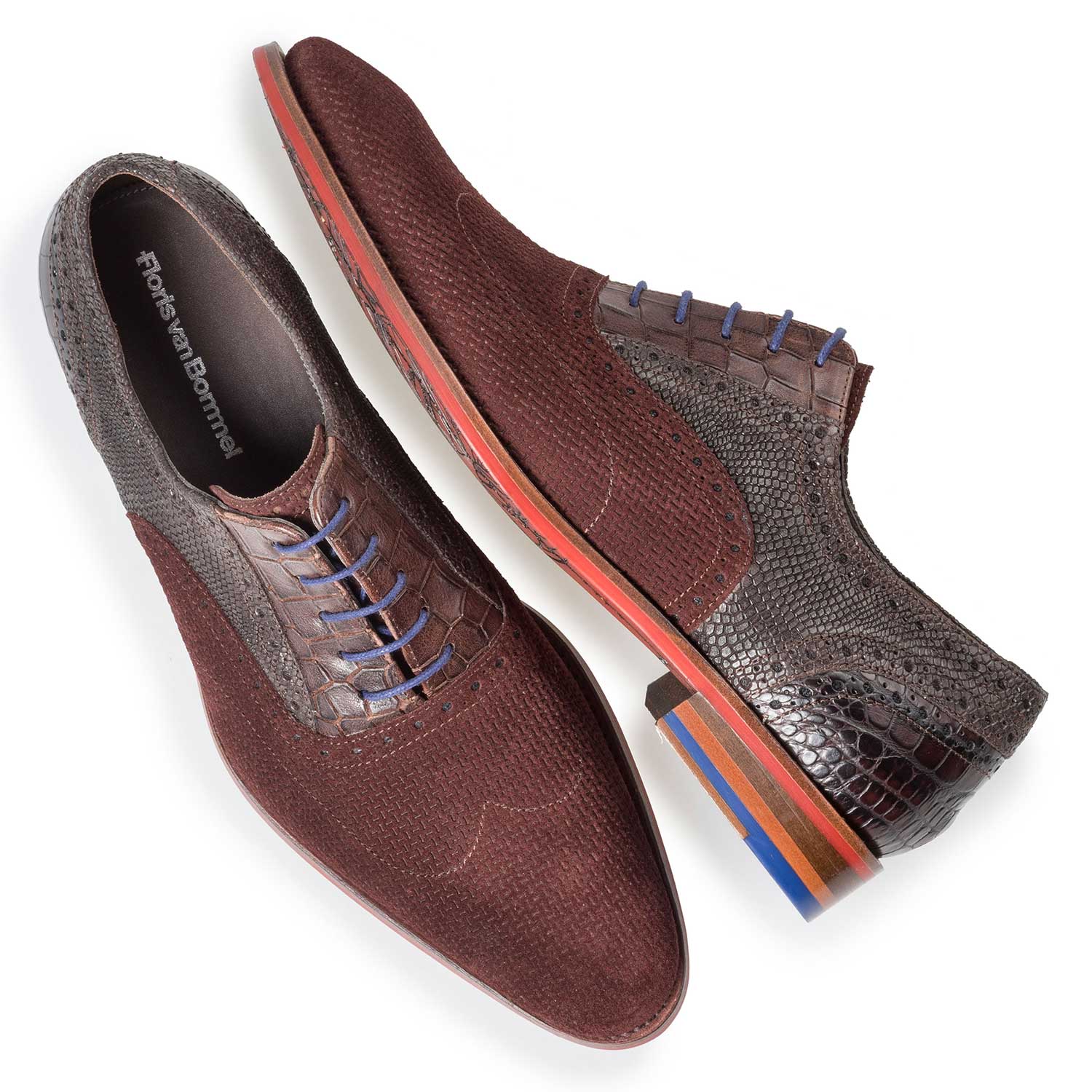 19114/26 - Bordeauxroter Brogue Schnürschuh 19114/26 - Bordeauxroter Brogue Schnürschuh