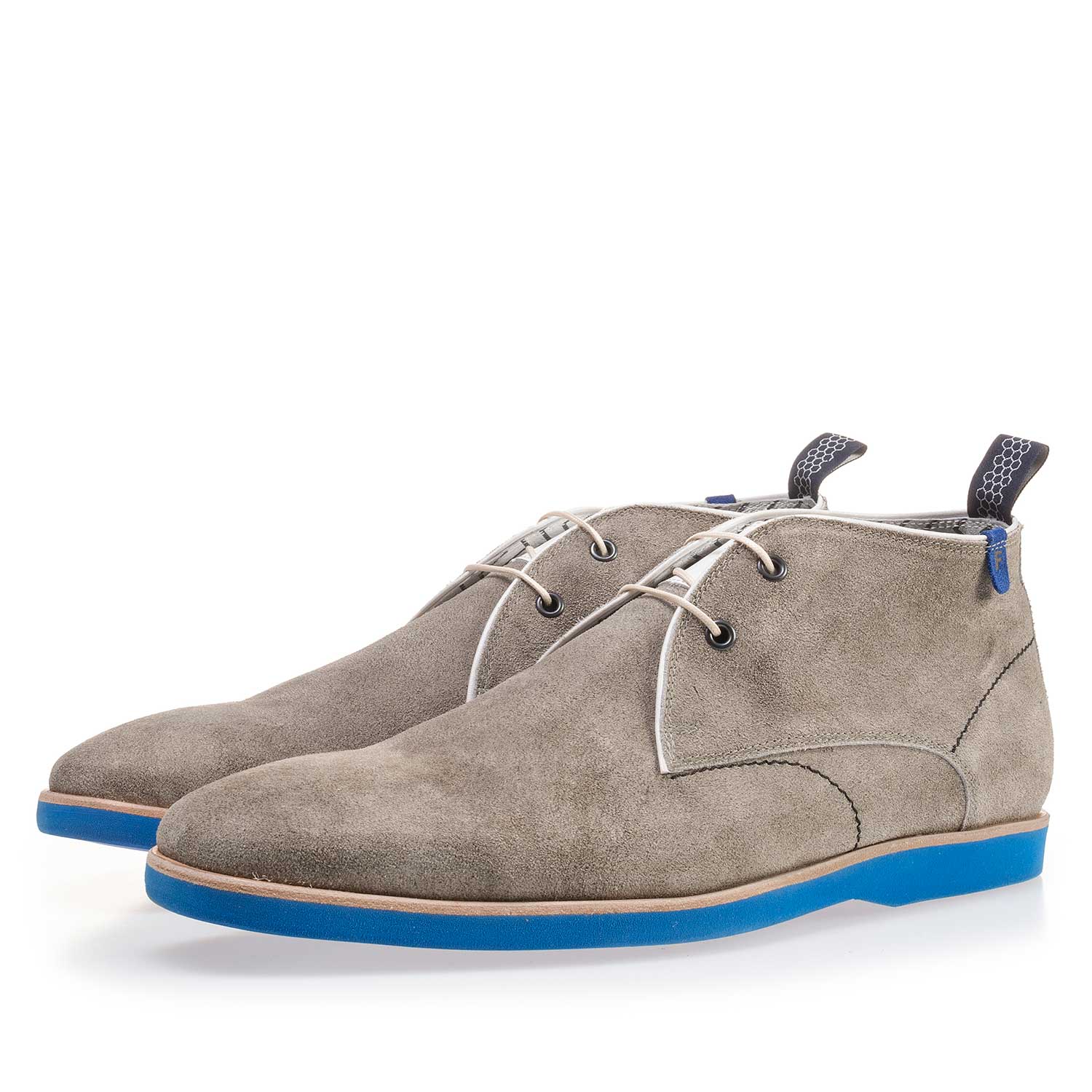 10014/02 - Olive green washed suede leather lace boot 10014/02 - Olive green washed suede leather lace boot