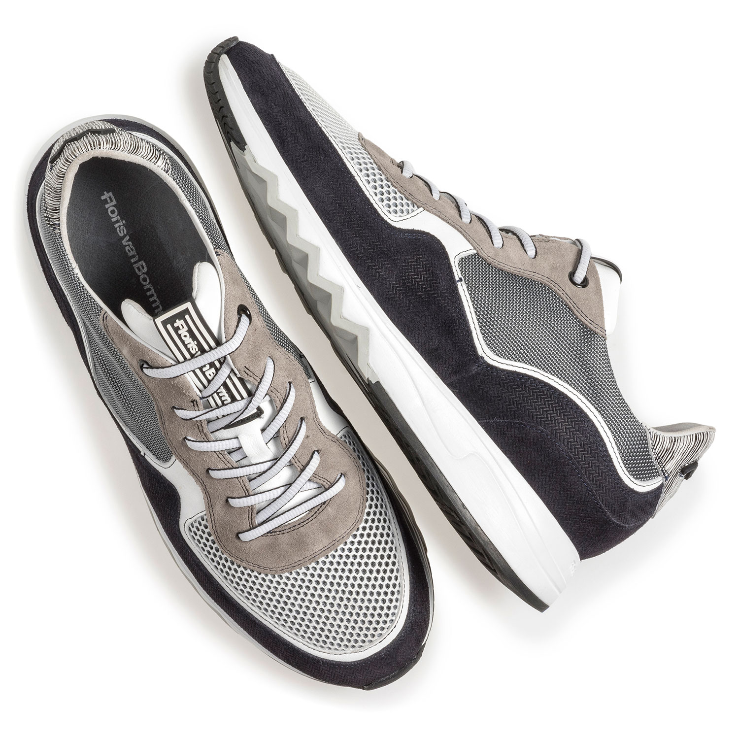 16093/21 - Grau-schwarzer Wildleder-Sneaker 16093/21 - Grau-schwarzer Wildleder-Sneaker