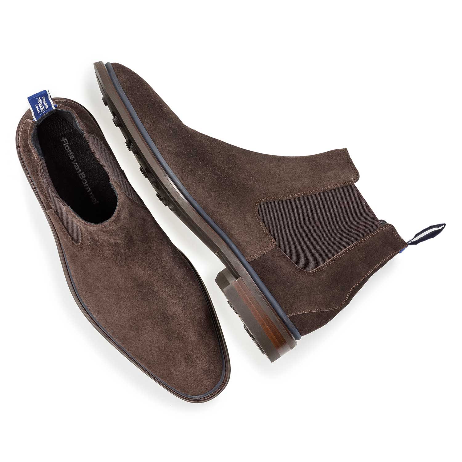 10669/02 - Dunkelbrauner Chelsea Boot aus Wildleder 10669/02 - Dunkelbrauner Chelsea Boot aus Wildleder