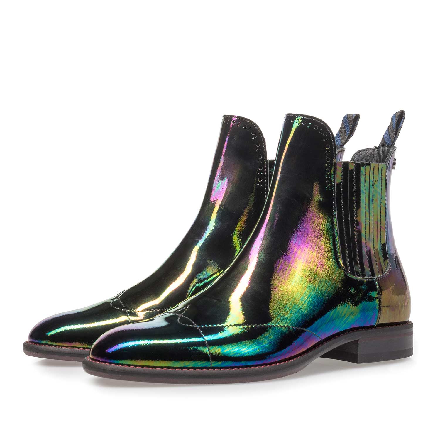 85601/02 - Mehrfarbiger Lackleder Chelsea Boot 85601/02 - Mehrfarbiger Lackleder Chelsea Boot
