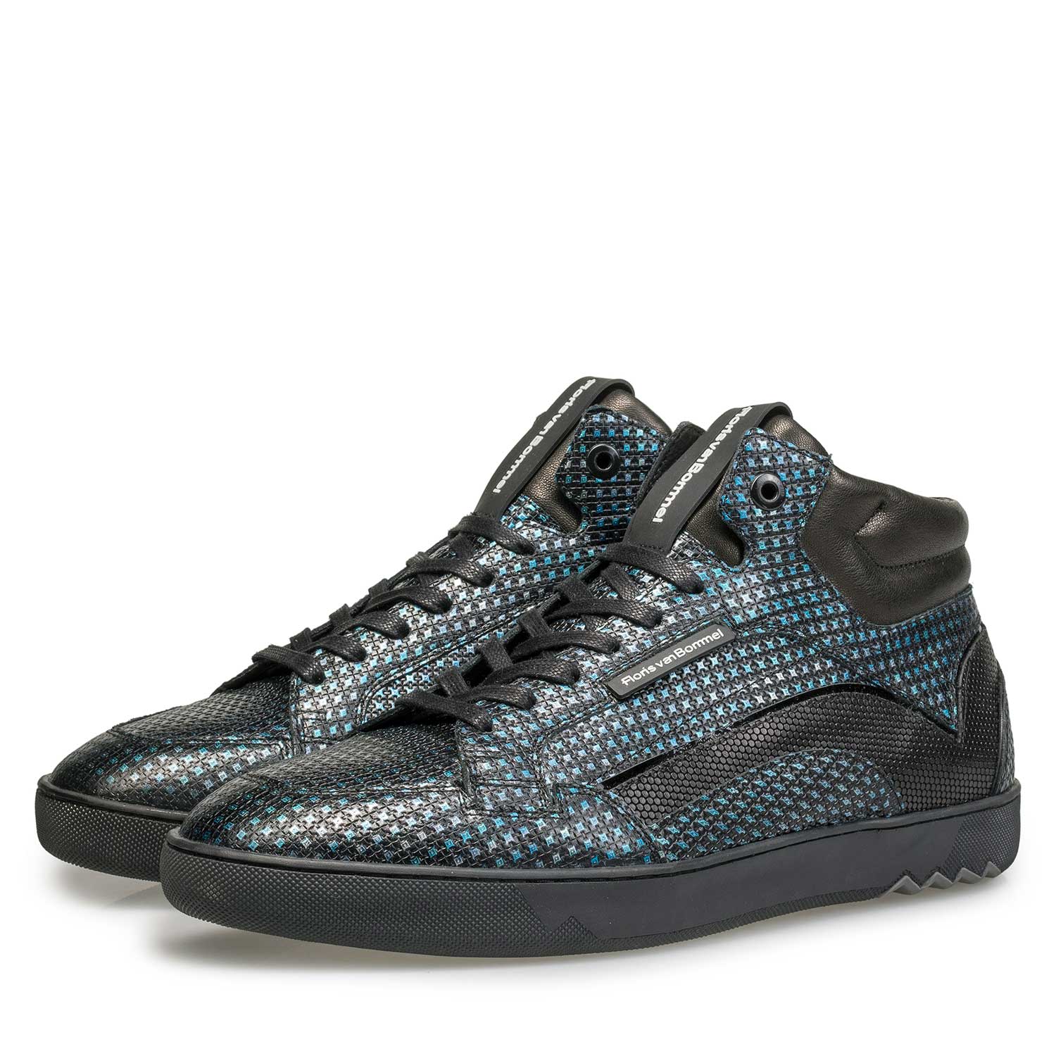 10200/10 - Blauer Sneaker mit Metallic-Print 10200/10 - Blauer Sneaker mit Metallic-Print