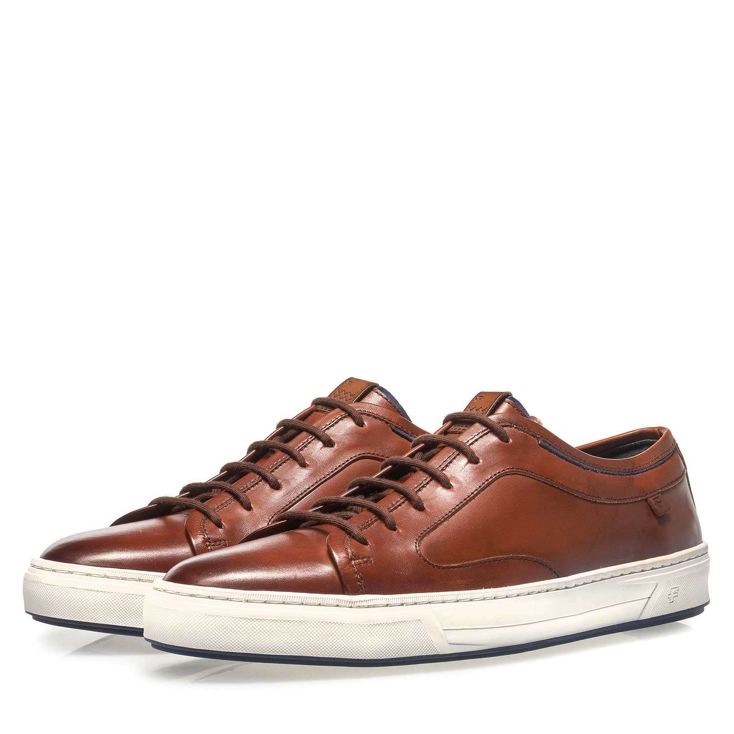13466/16 - Dunkler cognacfarbener Kalbsleder-Schnürschuh 13466/16 - Dunkler cognacfarbener Kalbsleder-Schnürschuh