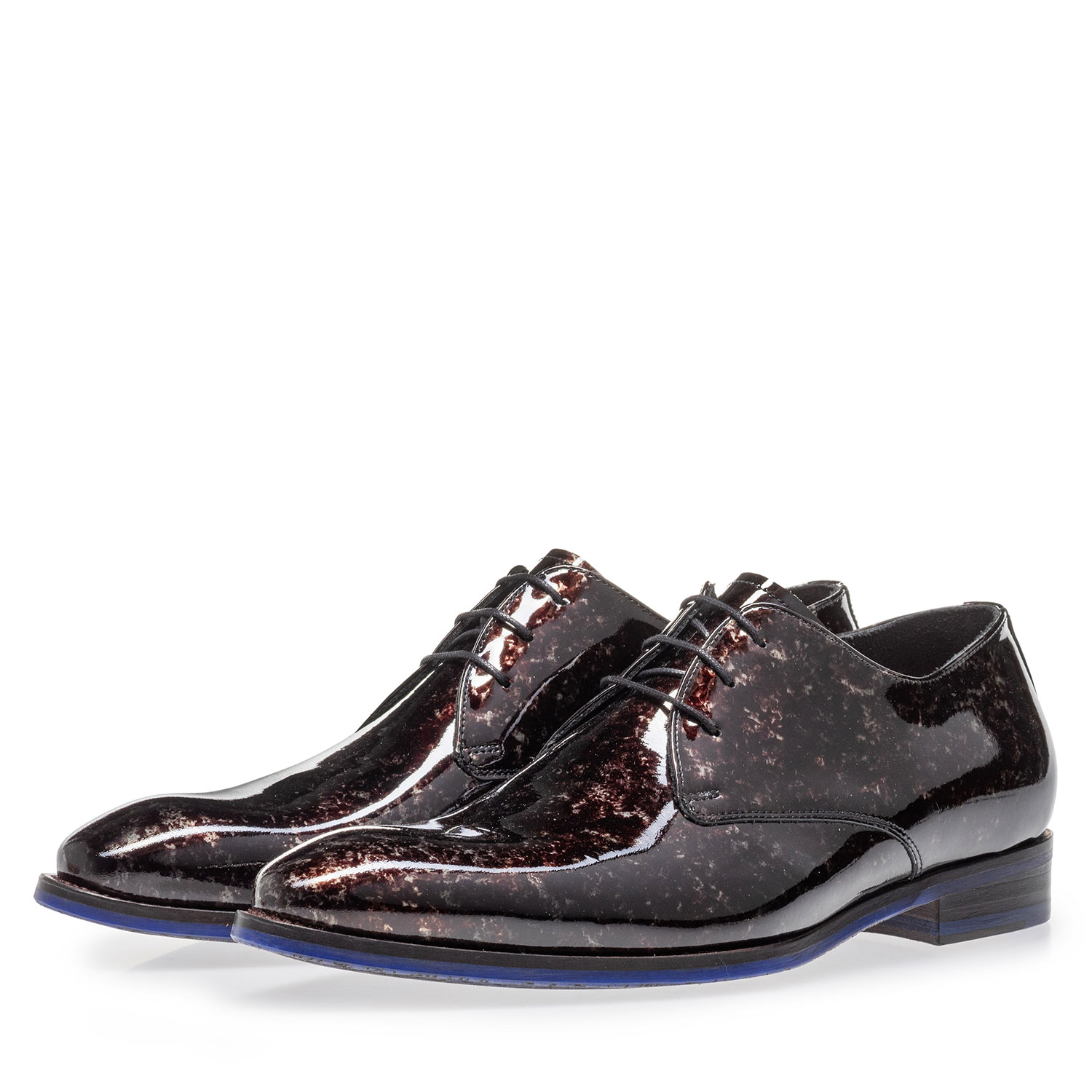 18224/04 - Schnürschuh graues Lackleder 18224/04 - Schnürschuh graues Lackleder