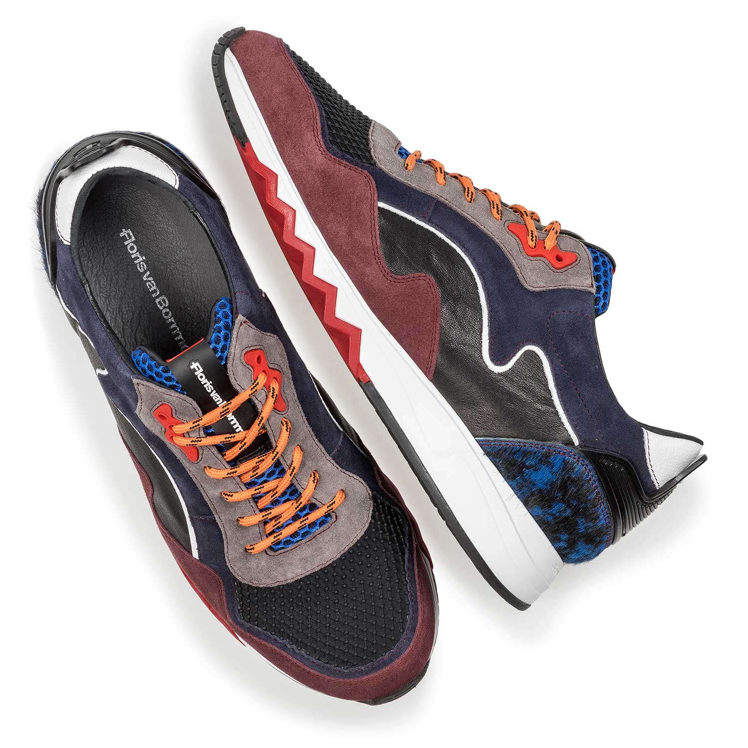 16092/06 - Rot-blauer Wildleder-Sneaker 16092/06 - Rot-blauer Wildleder-Sneaker