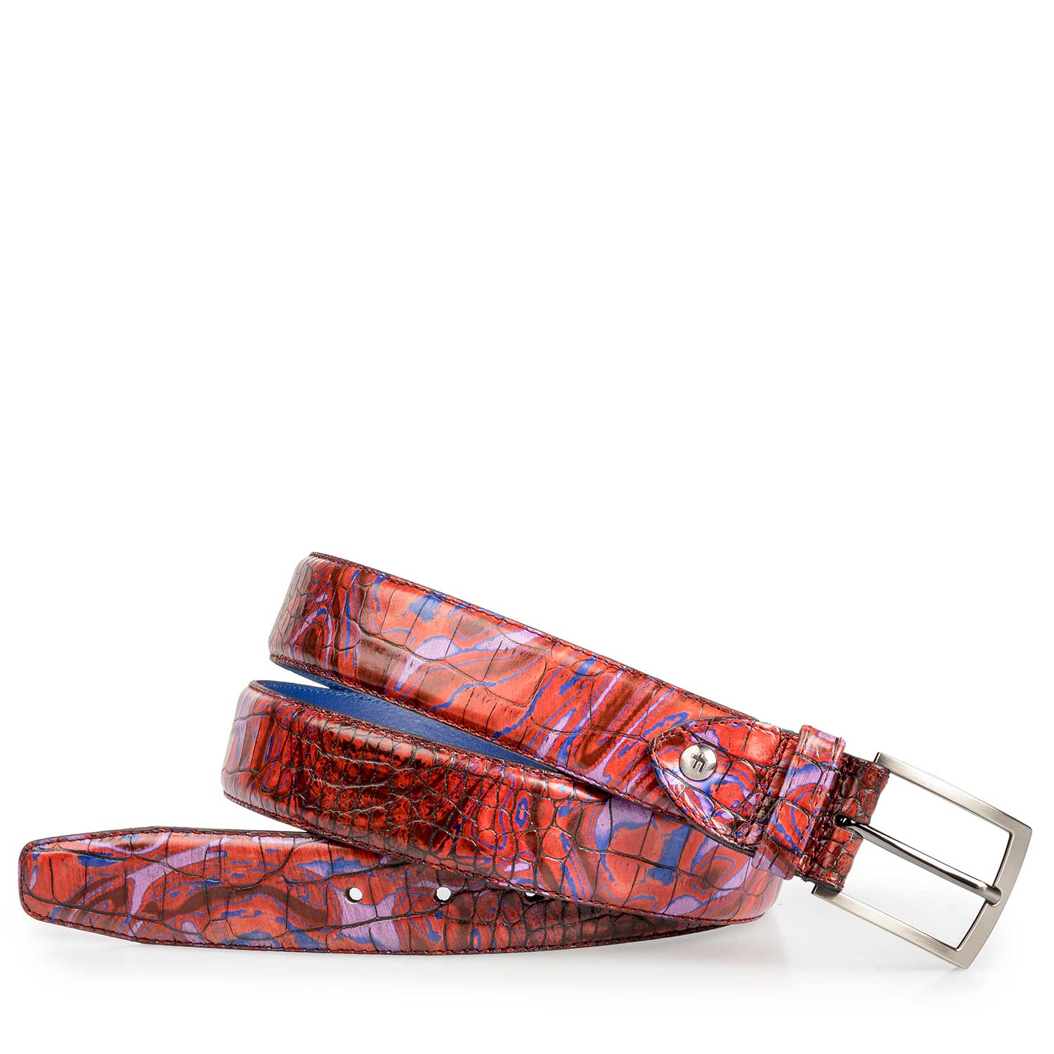 75190/34 - Red Premium croco print belt 75190/34 - Red Premium croco print belt