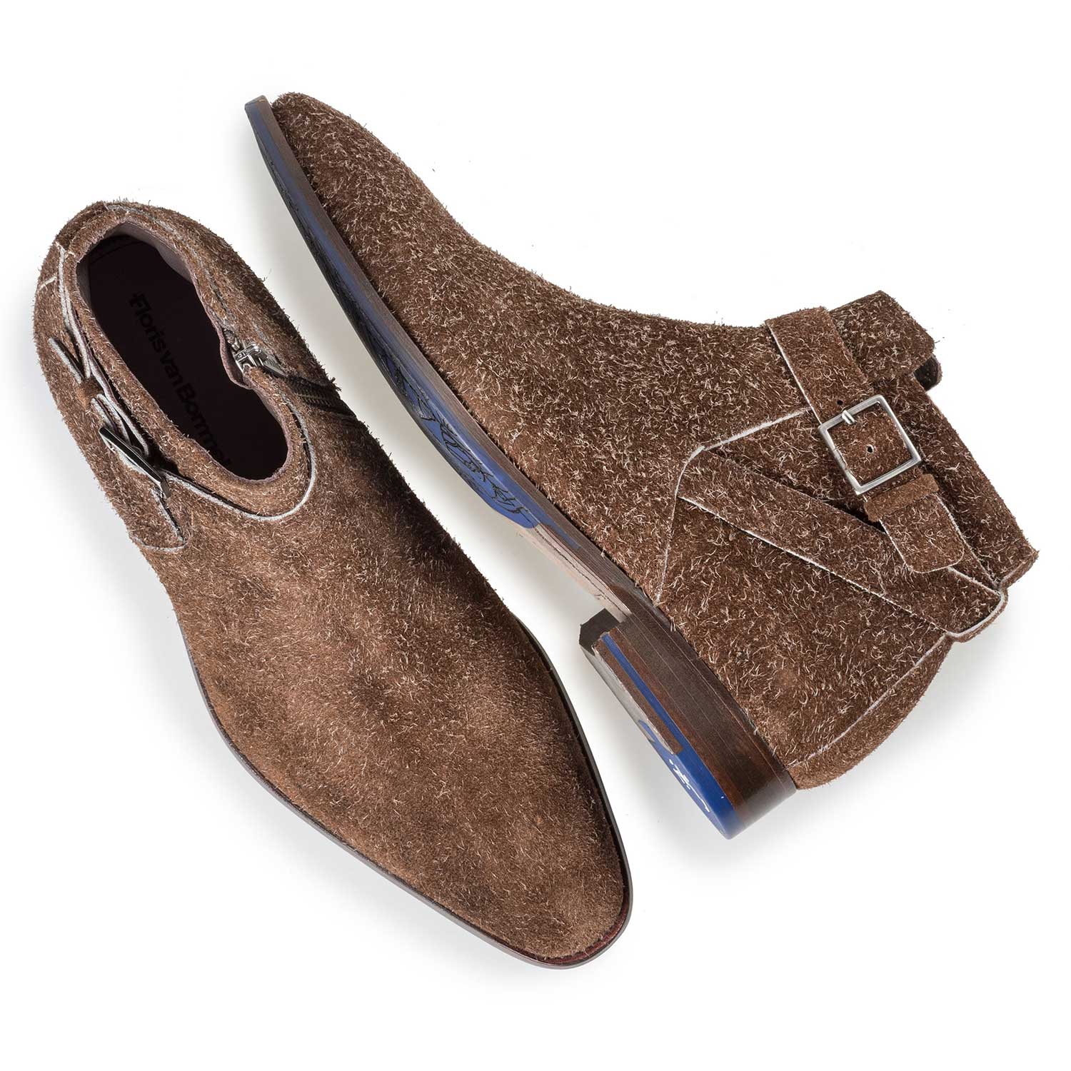 10422/01 - Braune Rauhaarleder-Stiefelette 10422/01 - Braune Rauhaarleder-Stiefelette