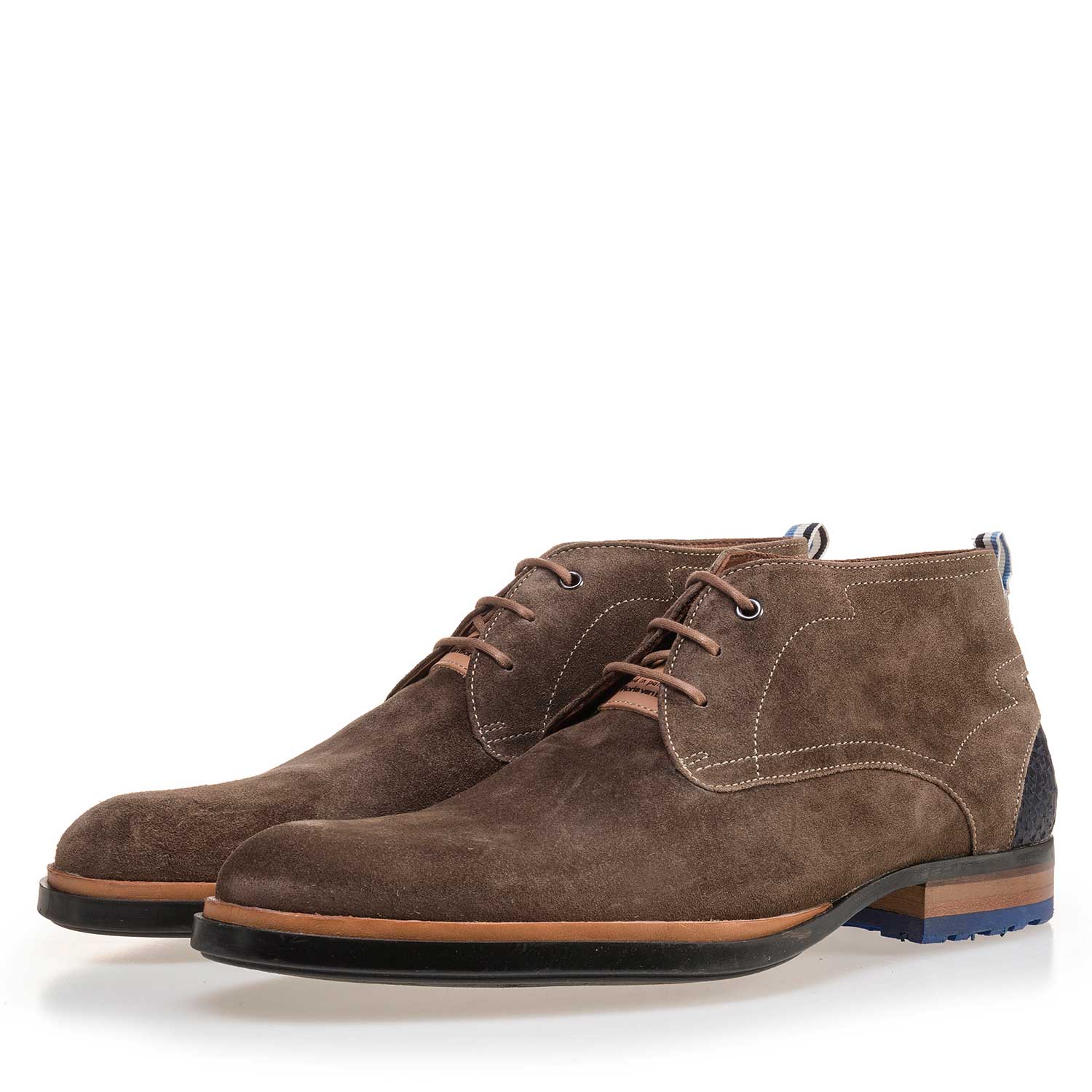 10947/13 - Schnürstiefel aus Wildleder Taupe 10947/13 - Schnürstiefel aus Wildleder Taupe