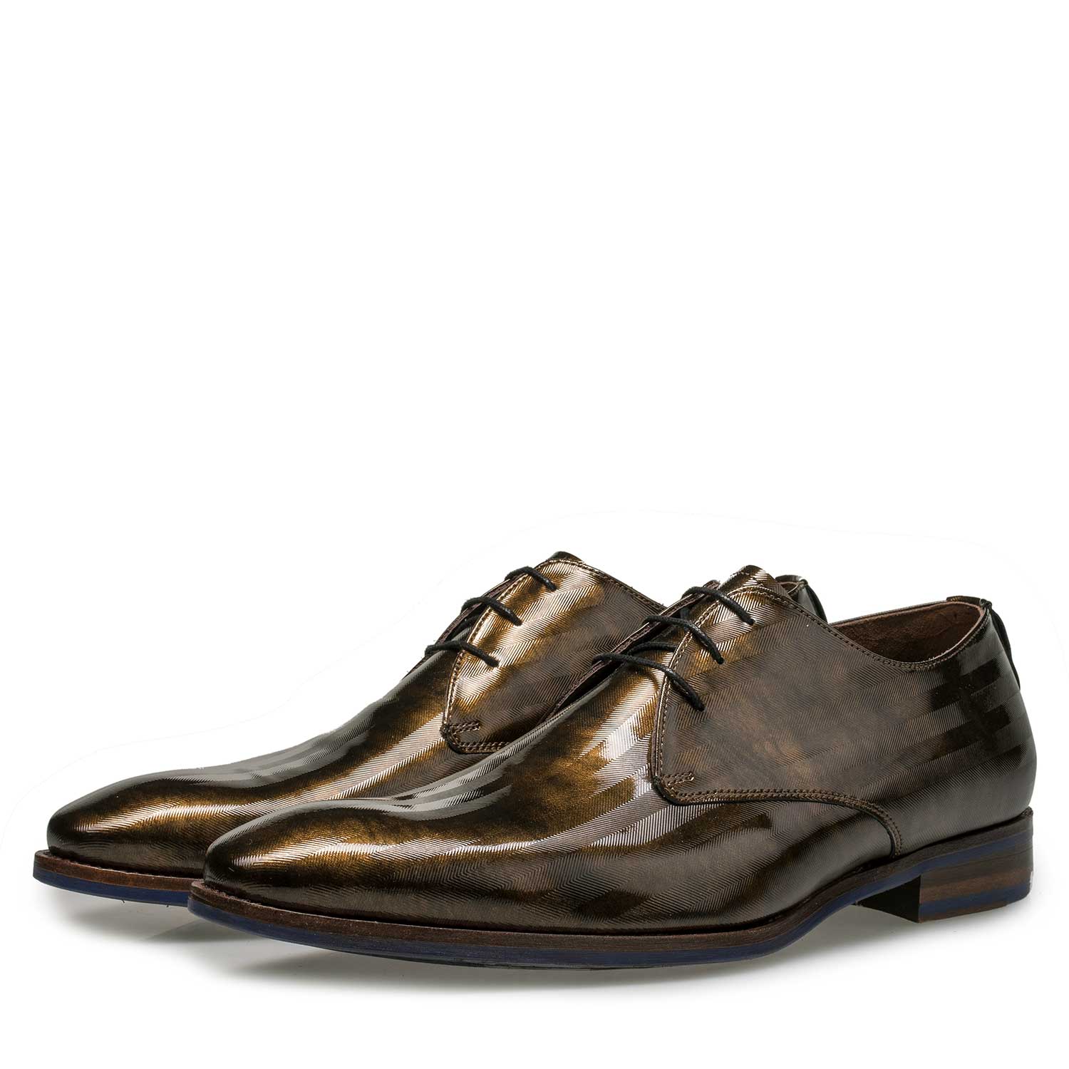 18066/01 - Bronze-coloured Premium patent leather lace shoe 18066/01 - Bronze-coloured Premium patent leather lace shoe