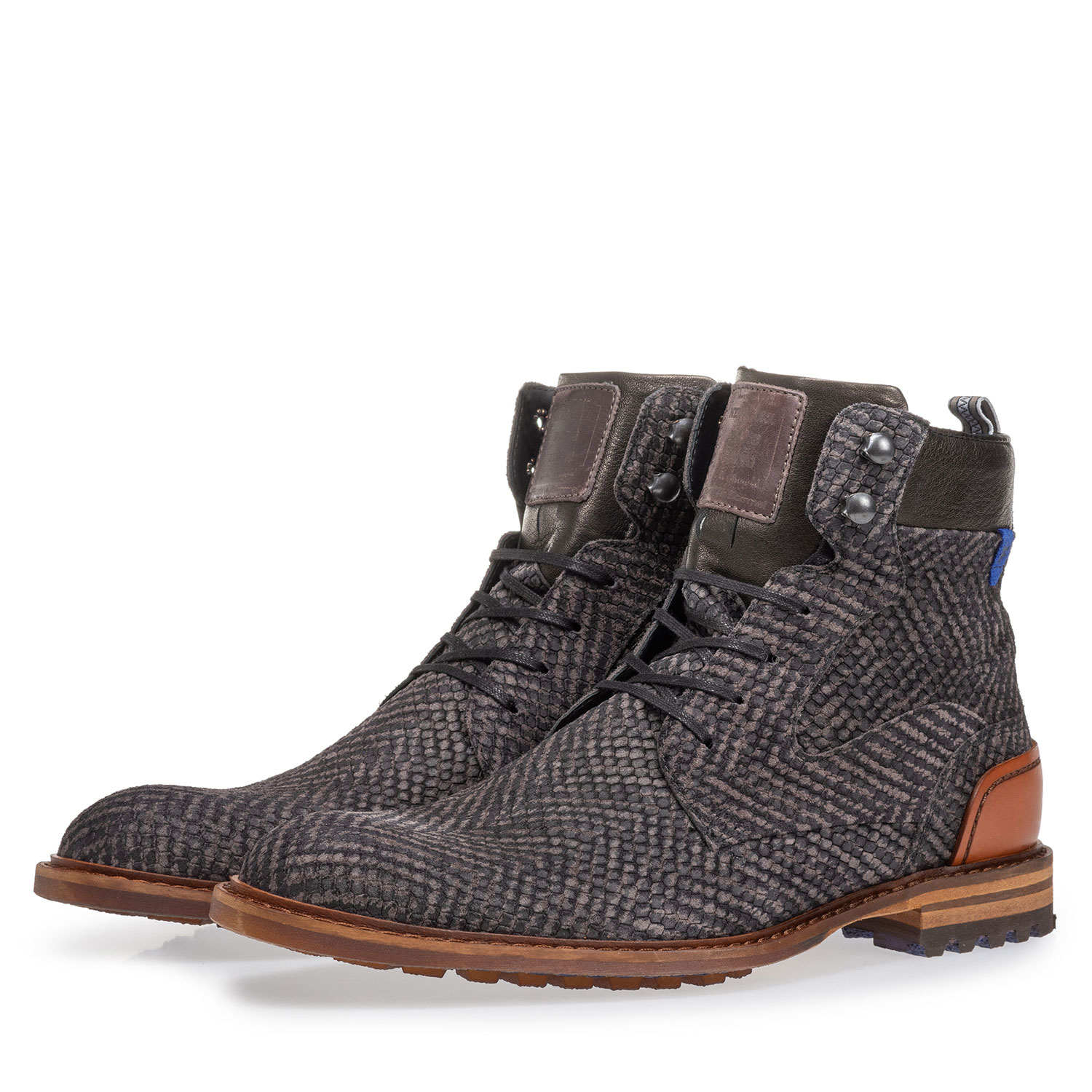 20100/07 - Crepi Stiefel grau mit Print 20100/07 - Crepi Stiefel grau mit Print