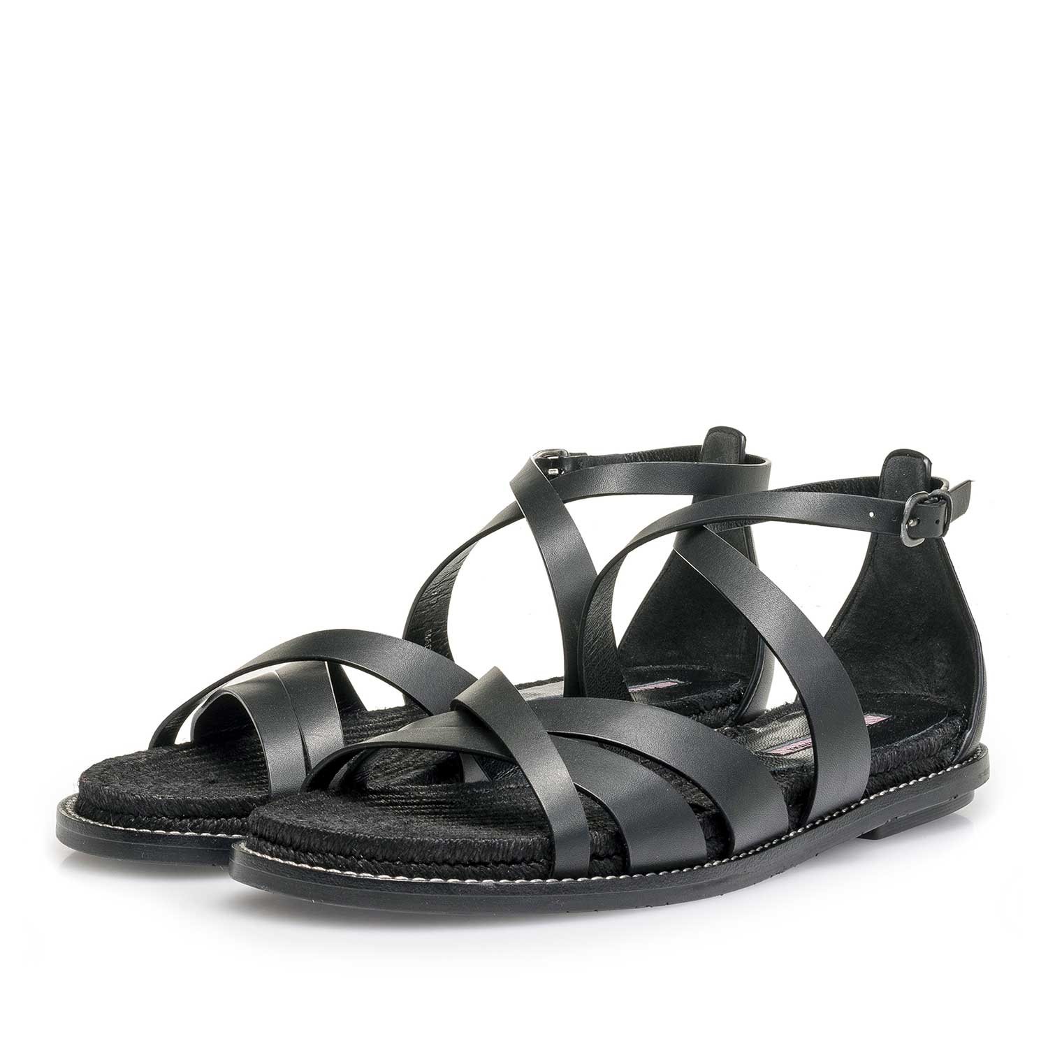 85917/04 - Schwarze Leder-Sandale 85917/04 - Schwarze Leder-Sandale
