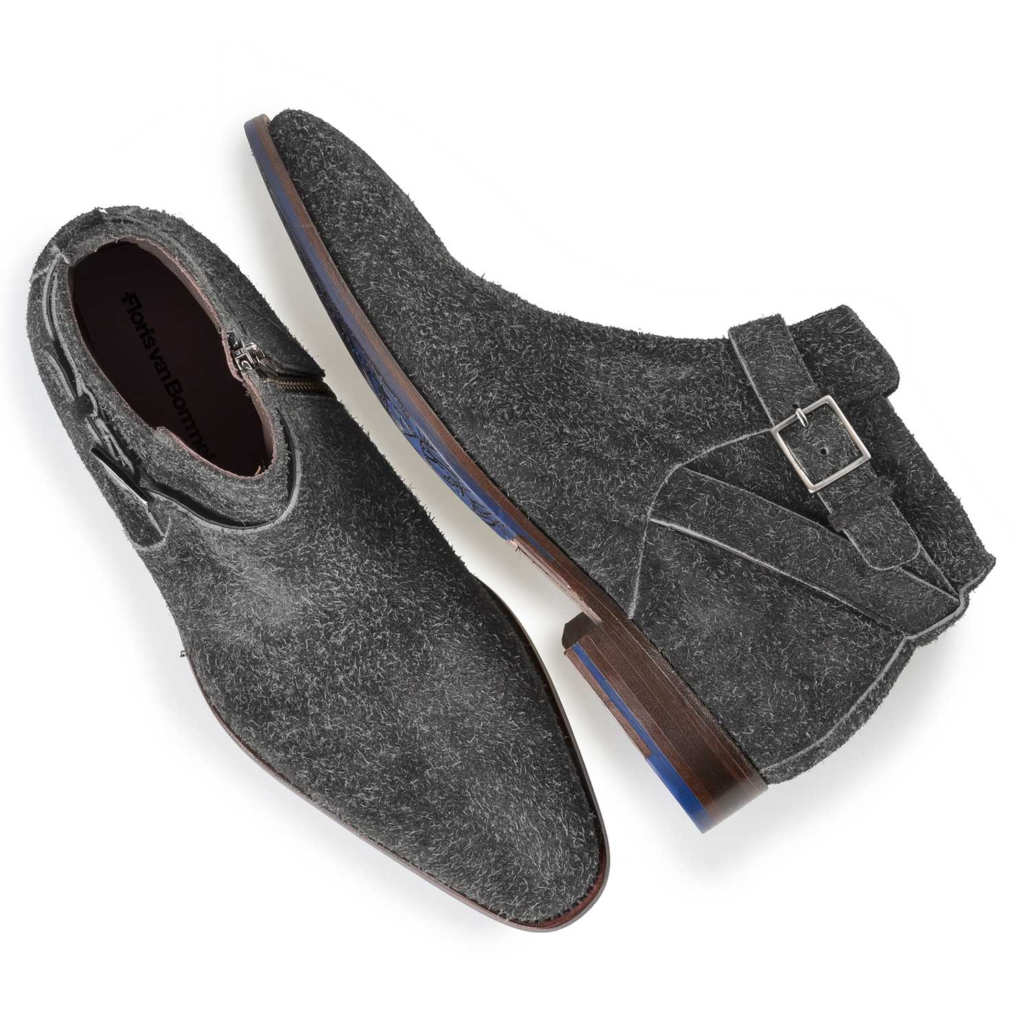 10422/02 - Grey rough suede leather ankle boot 10422/02 - Grey rough suede leather ankle boot