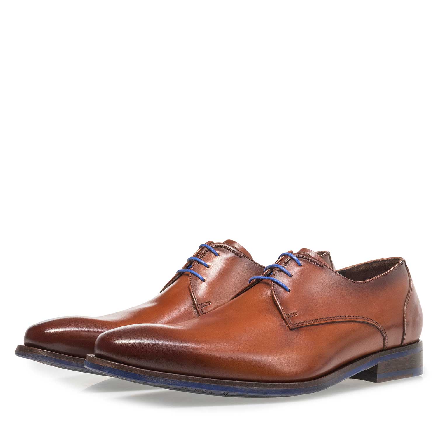 18111/00 - Cognacfarbener Kalbsleder-Schnürschuh 18111/00 - Cognacfarbener Kalbsleder-Schnürschuh