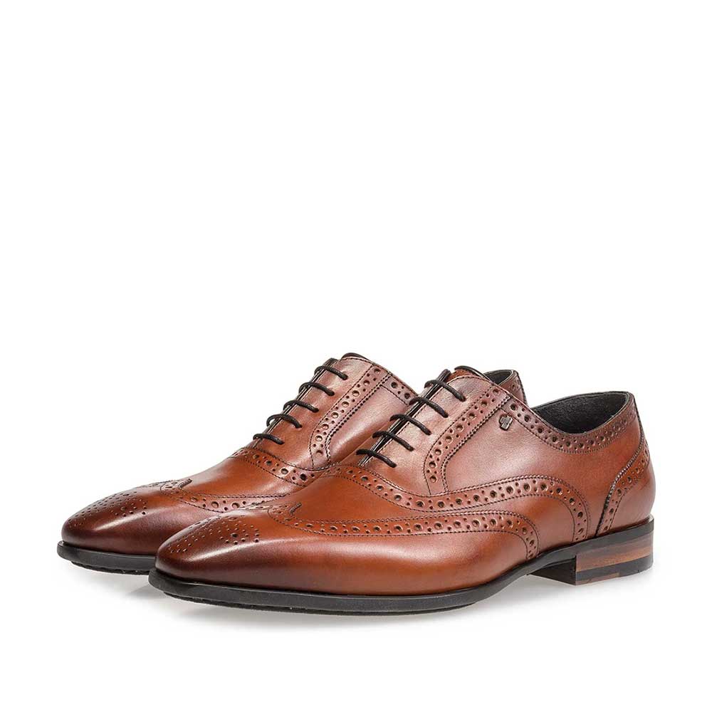 19105/04 - Cognacfarbener Kalbsleder-Brogue 19105/04 - Cognacfarbener Kalbsleder-Brogue