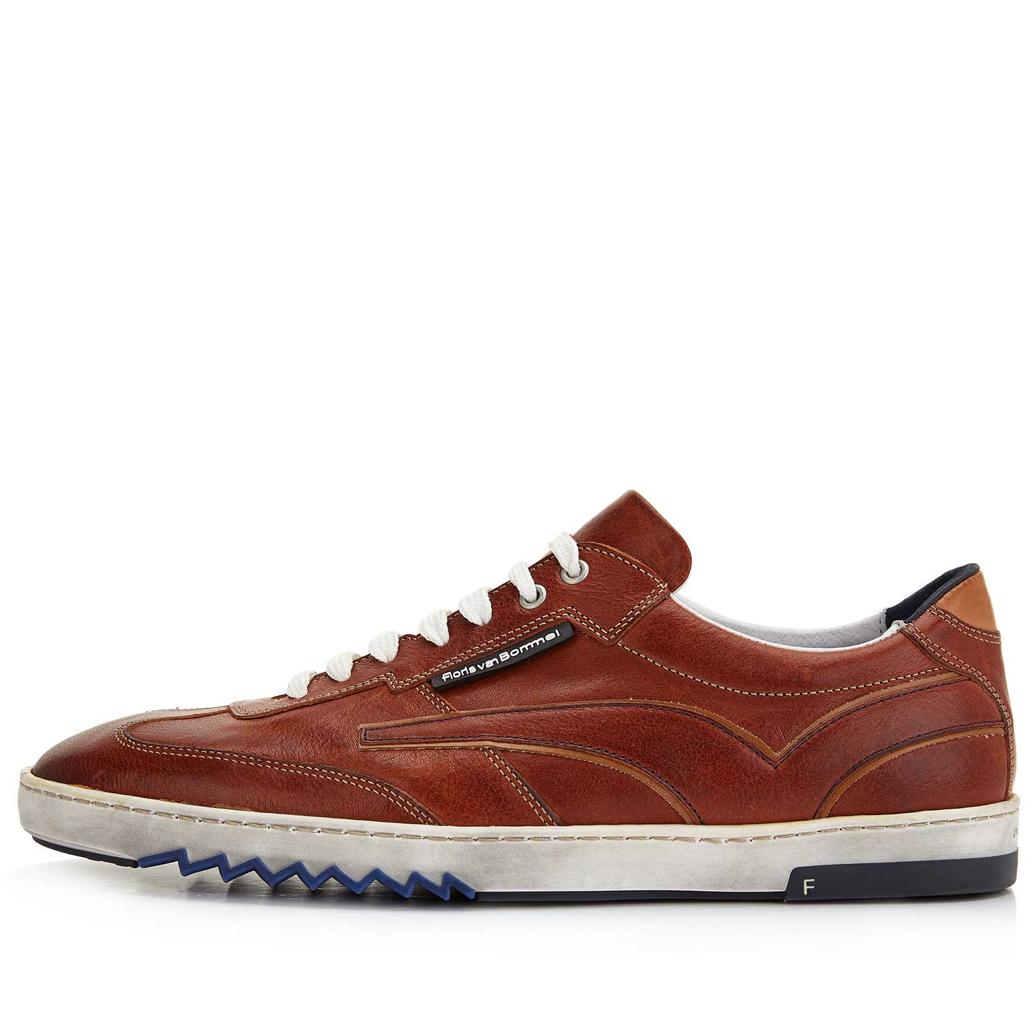 16074/02 - Cognacfarbener Leder Sneaker 16074/02 - Cognacfarbener Leder Sneaker