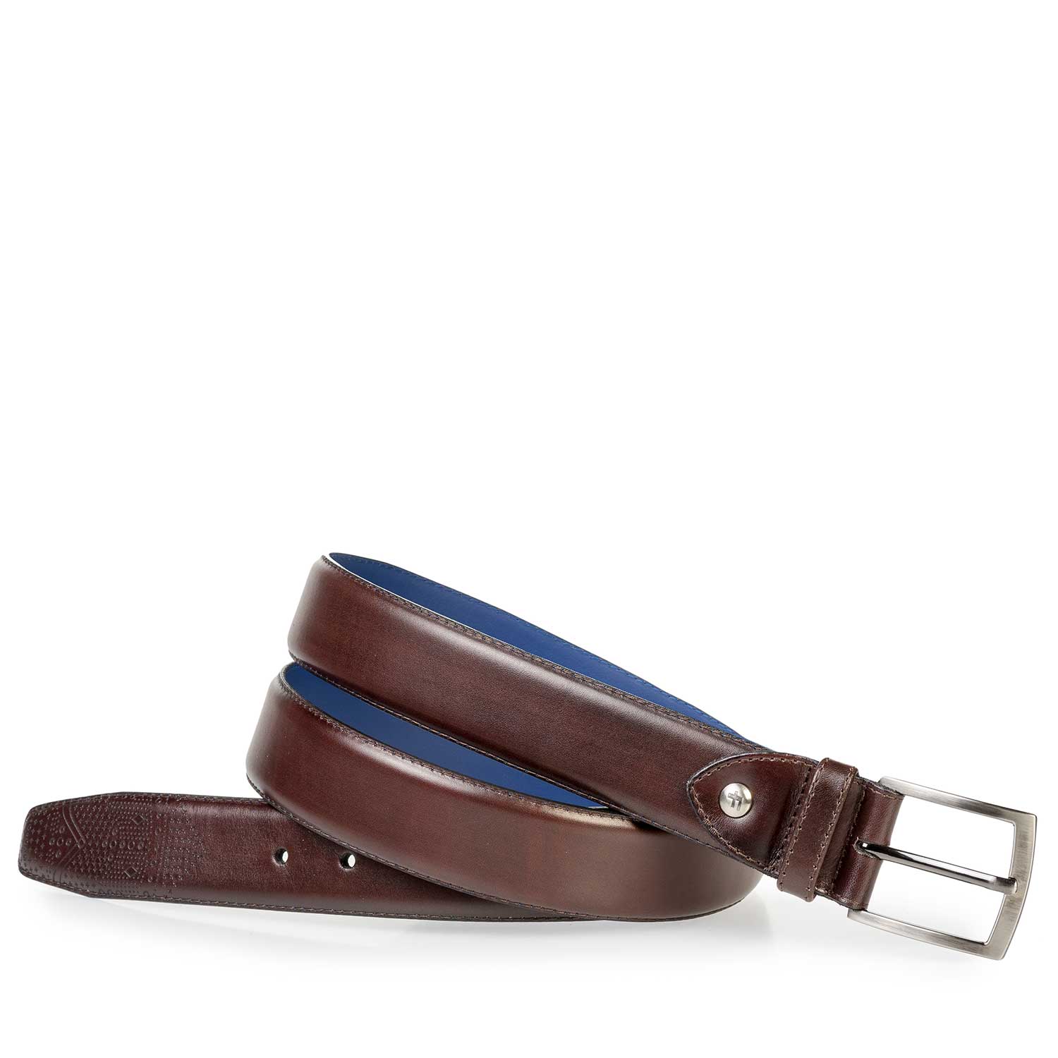 75210/02 - Dark brown calf leather belt 75210/02 - Dark brown calf leather belt