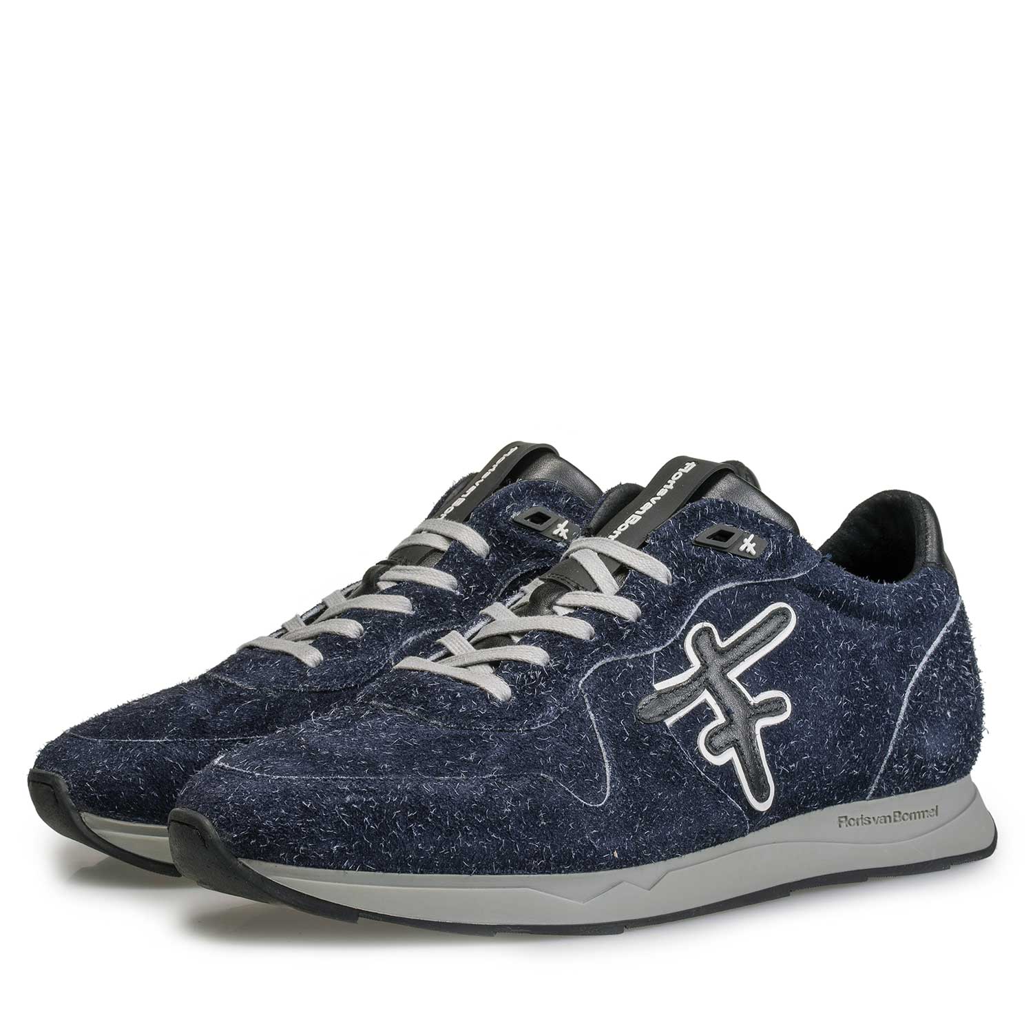 16226/09 - Blue Sneaker made of rough-haired suede leather 16226/09 - Blue Sneaker made of rough-haired suede leather