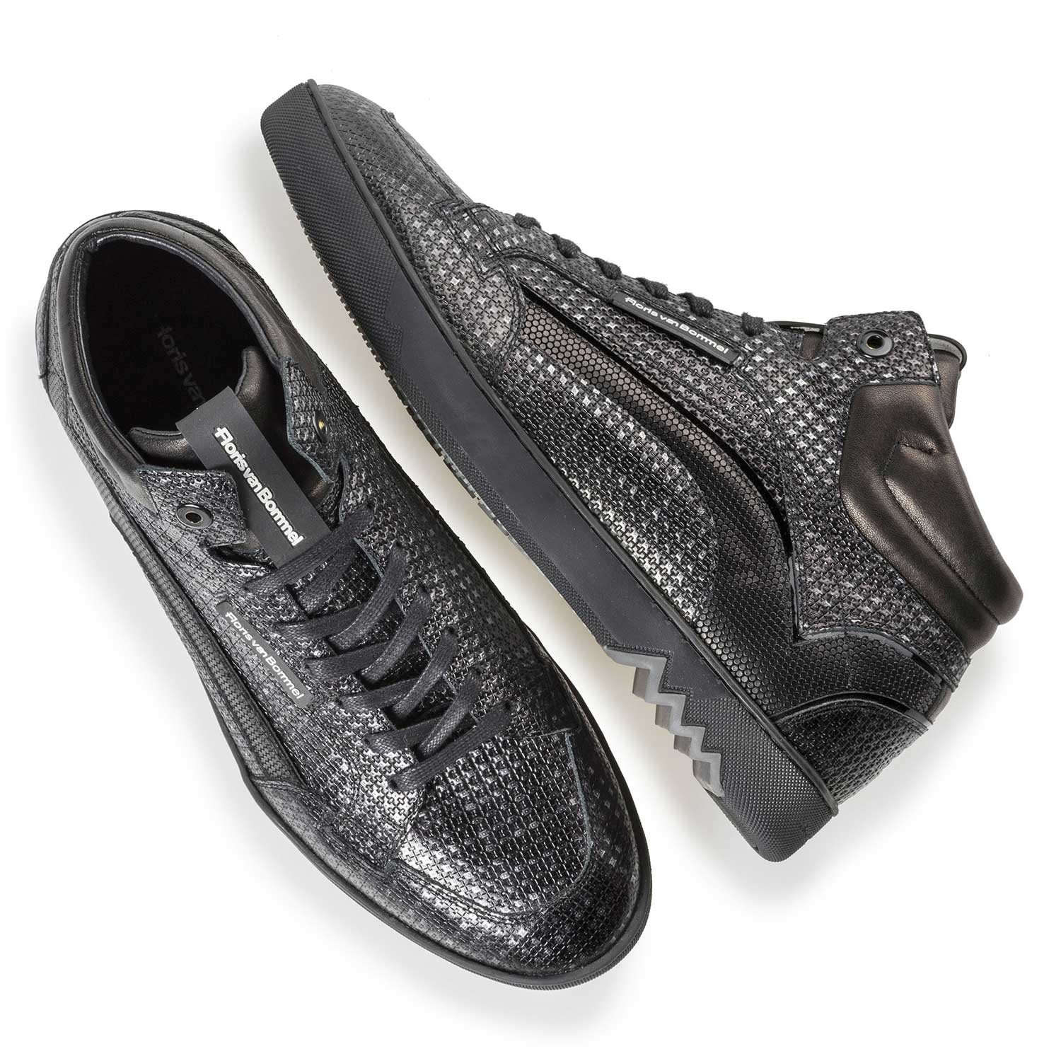 10200/09 - Mid-high silver-coloured sneaker 10200/09 - Mid-high silver-coloured sneaker