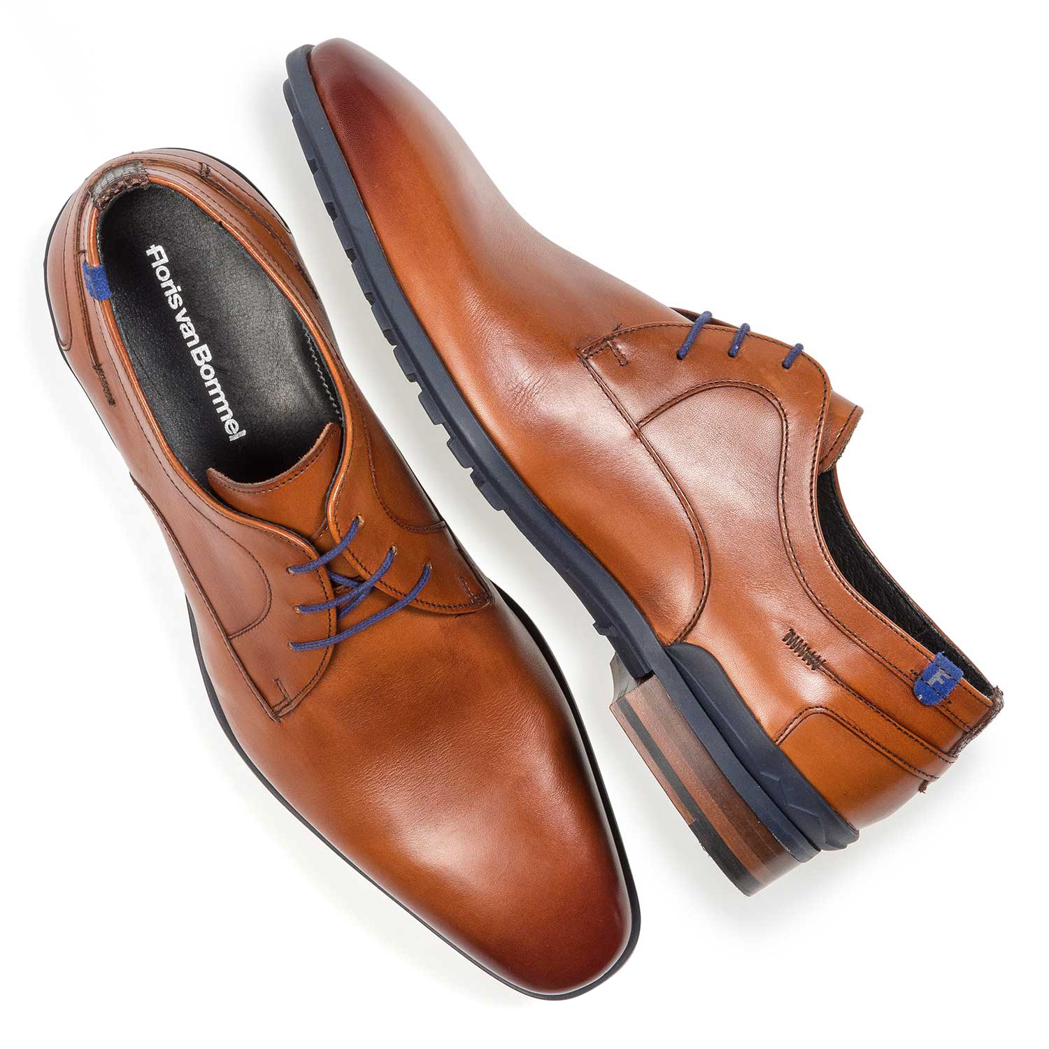 18429/00 - Dunkler cognacfarbener Kalbsleder-Schnürschuh 18429/00 - Dunkler cognacfarbener Kalbsleder-Schnürschuh