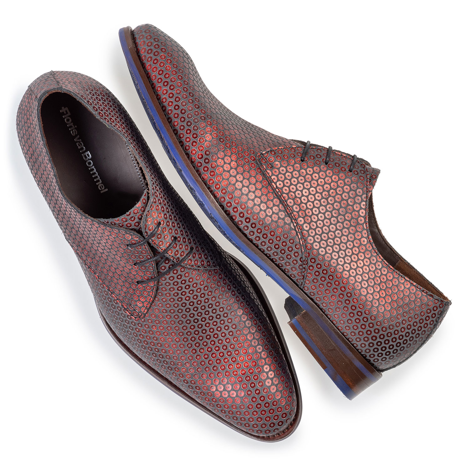 18165/00 - Schnürschuh rot mit Print 18165/00 - Schnürschuh rot mit Print